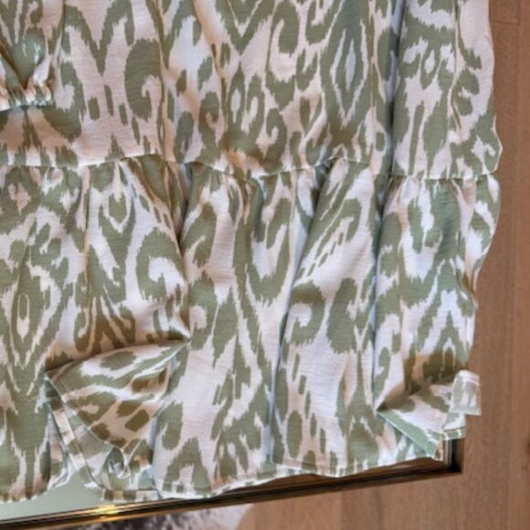 NWT Rachel Zoe Sage & Cream Boho Beach Dress - Size M - Picture 5 of 7